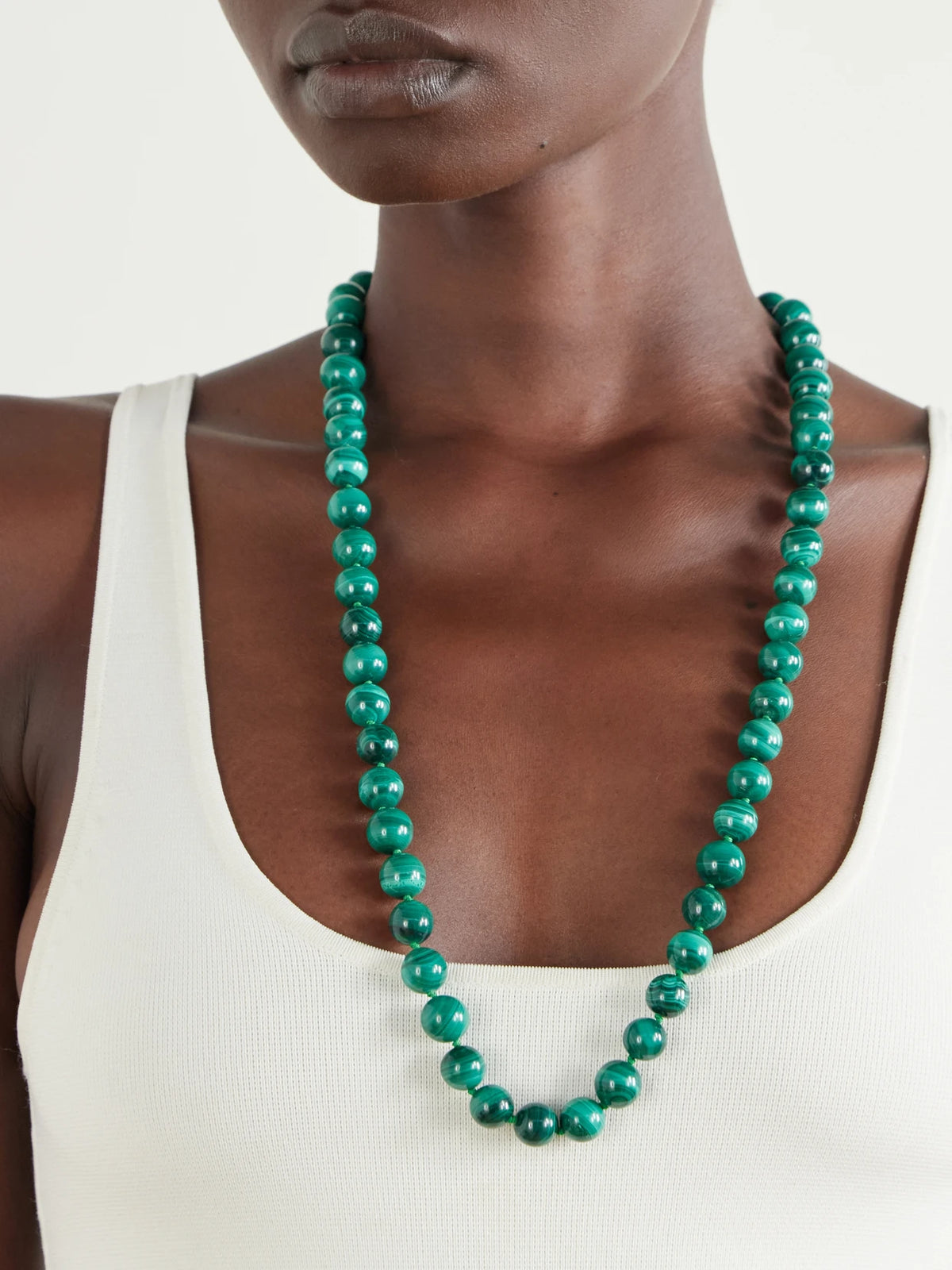 Image of Necklaces. Product name - Grace Gold-plated Malachite Necklace in Multi colour by brand - Paola Sighinolfi