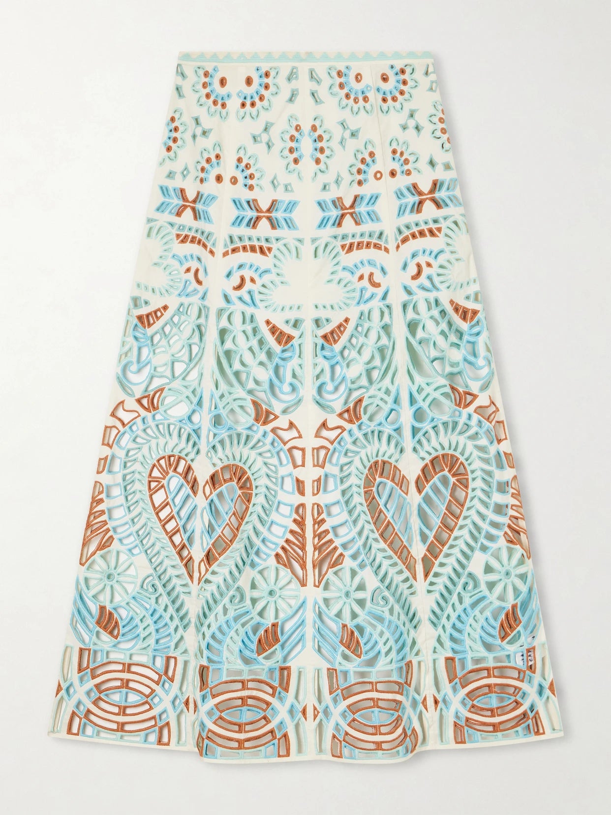 Rita Brisé Mare Broderie Anglaise Cotton Midi Skirt
