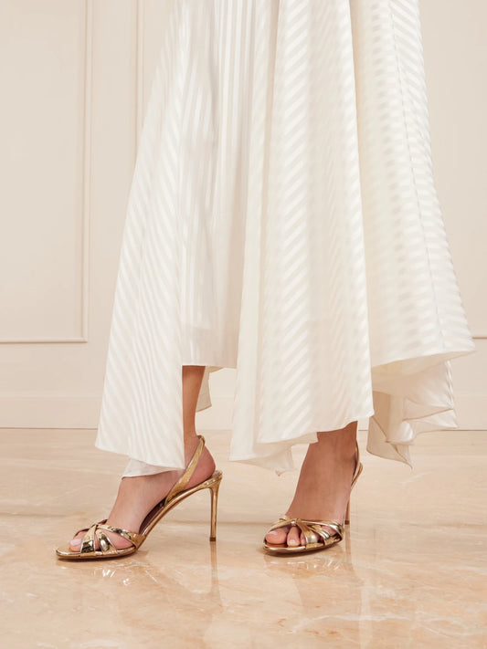 Tati 85 Metallic Leather Sandals
