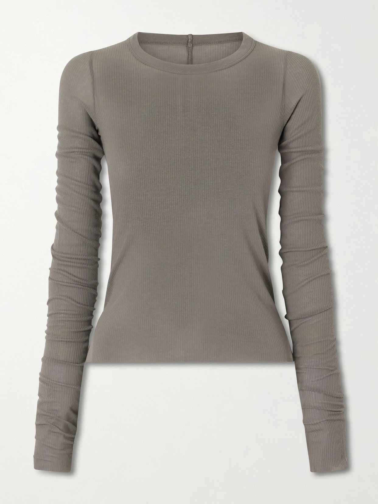 Frayed Ribbed Jersey T-shirt