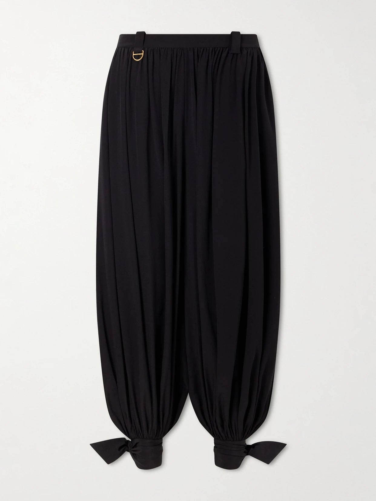 Silk Crepe De Chine Balloon Pants