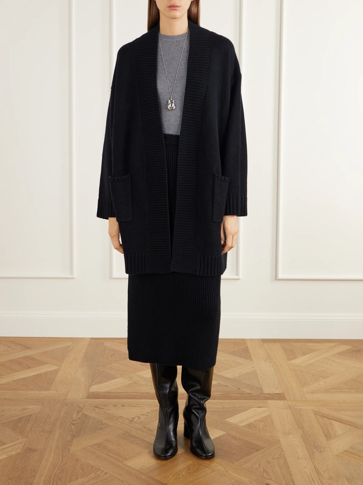 Allude Rib-trimmed Wool And Cashmere-blend Cardigan