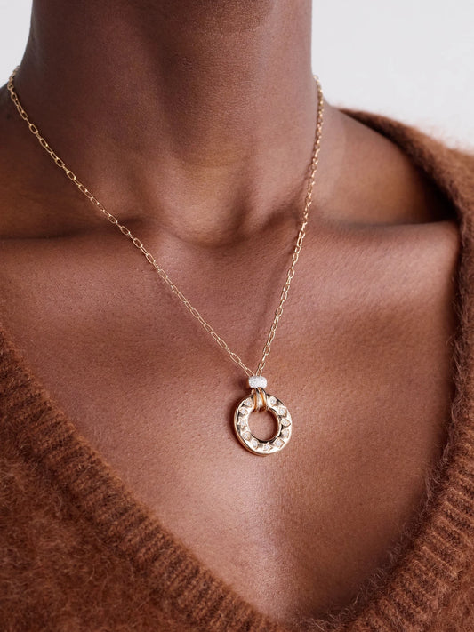 Image of Necklaces. Product name - Iconica 18-karat Rose Gold, Rhodium-plated And Diamond Necklace in Multi colour by brand - Pomellato