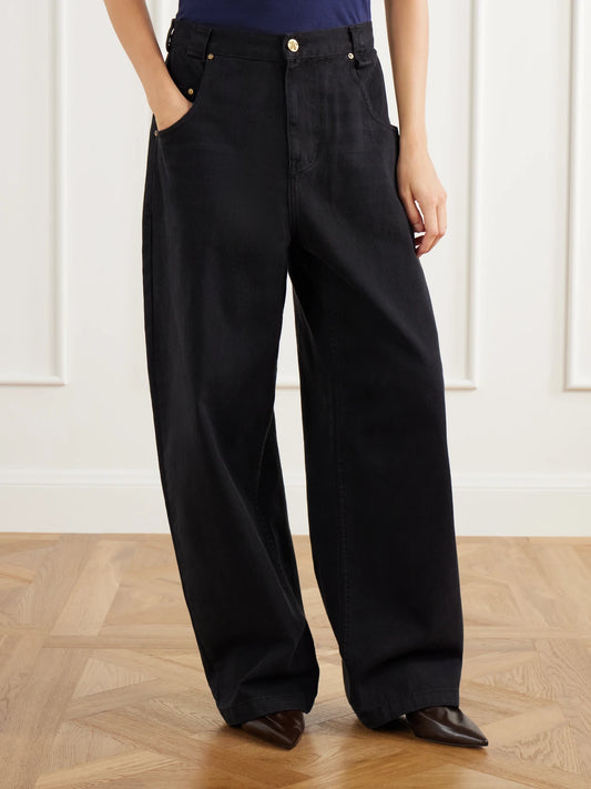 Willy Chavarria Bad Girl Faded Mid-rise Wide-leg Jeans