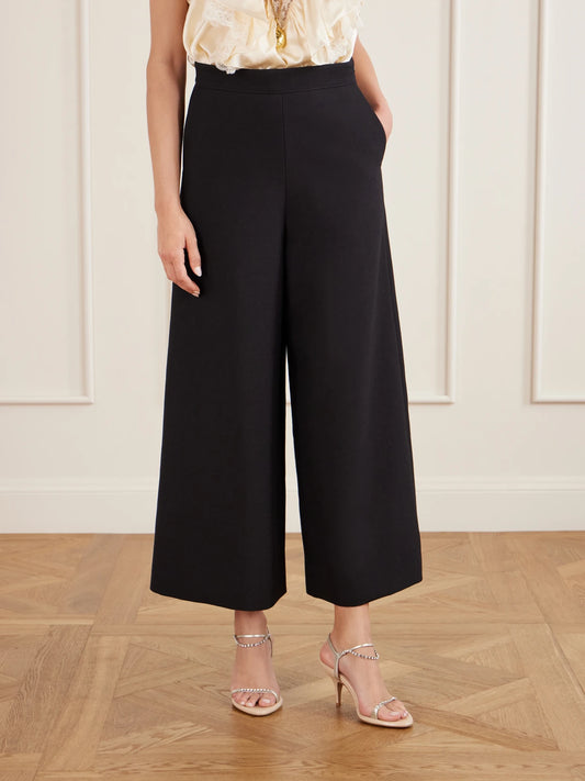 Wide-leg Wool Crepe Pants