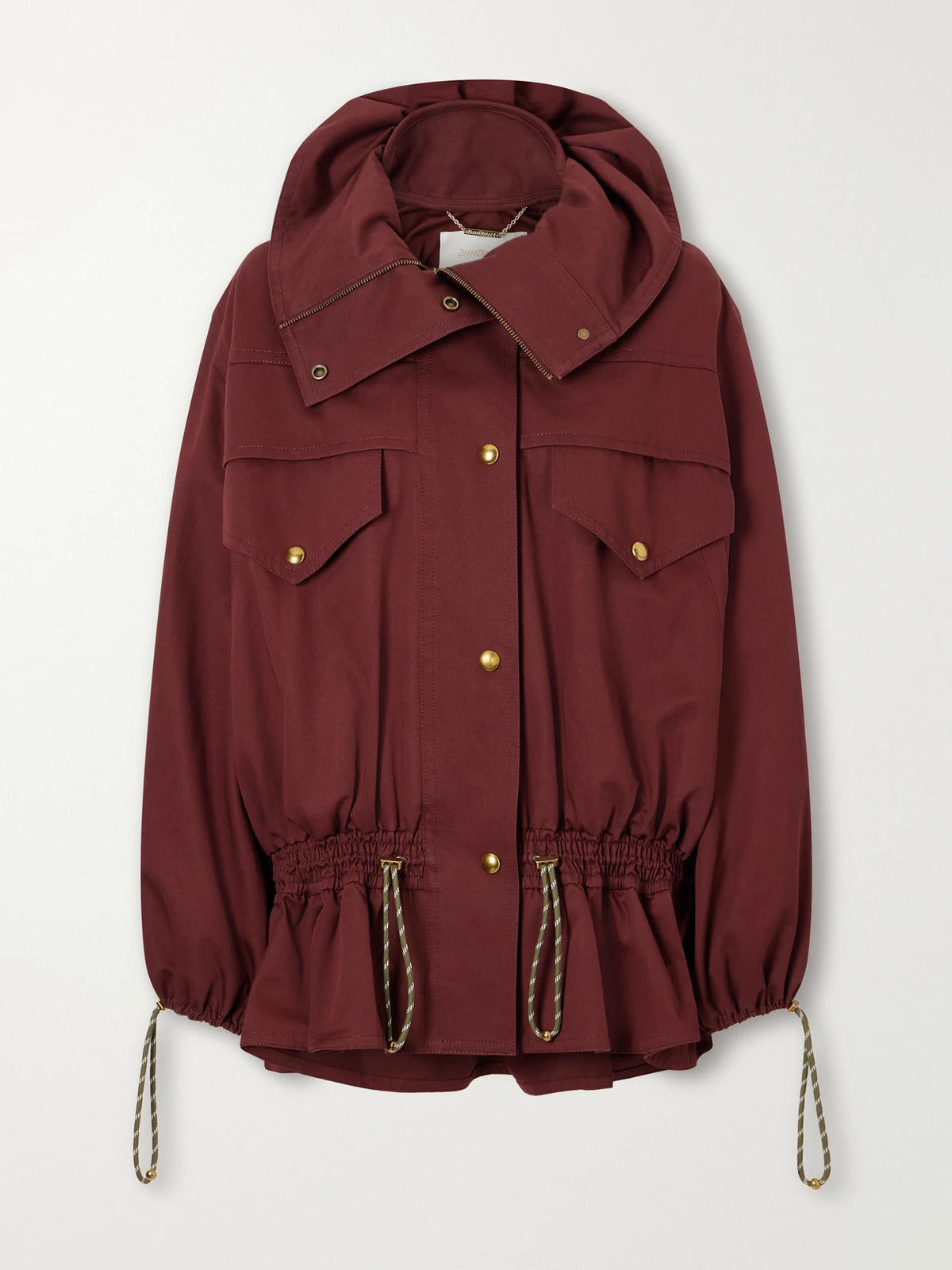 Zimmermann Clash Drawstring Cotton-drill Jacket