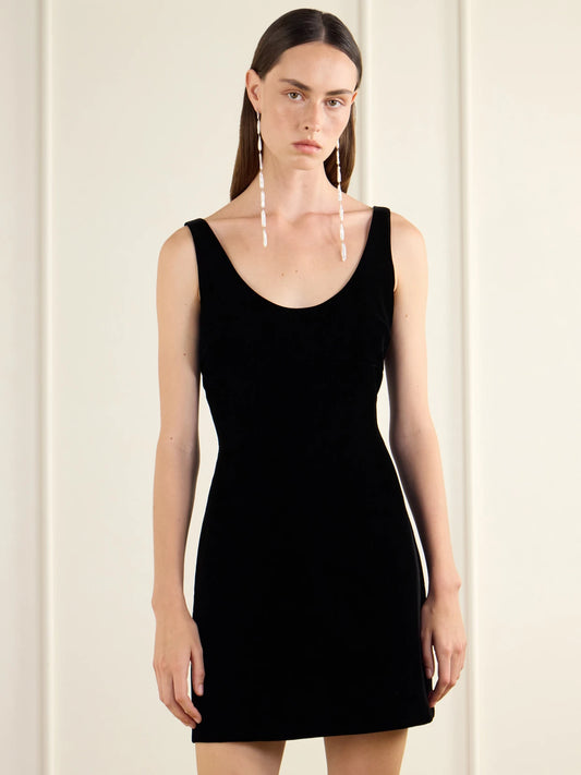 Emilia Wickstead Einna Velvet Mini Dress