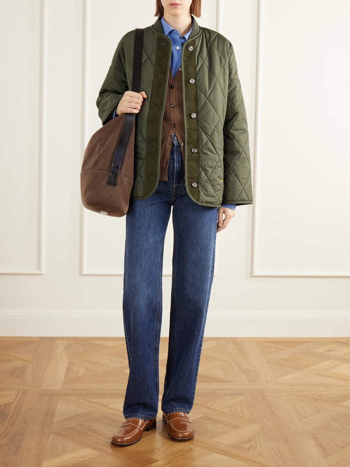 Image of Flats. Product name - Logo-embellished Leather Loafers in Brown colour by brand - Tod's