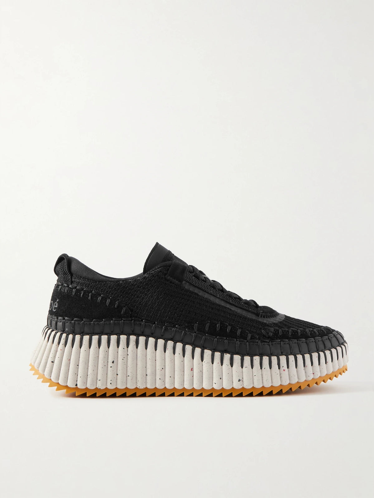 Nama Embroidered Suede And Recycled-mesh Sneakers