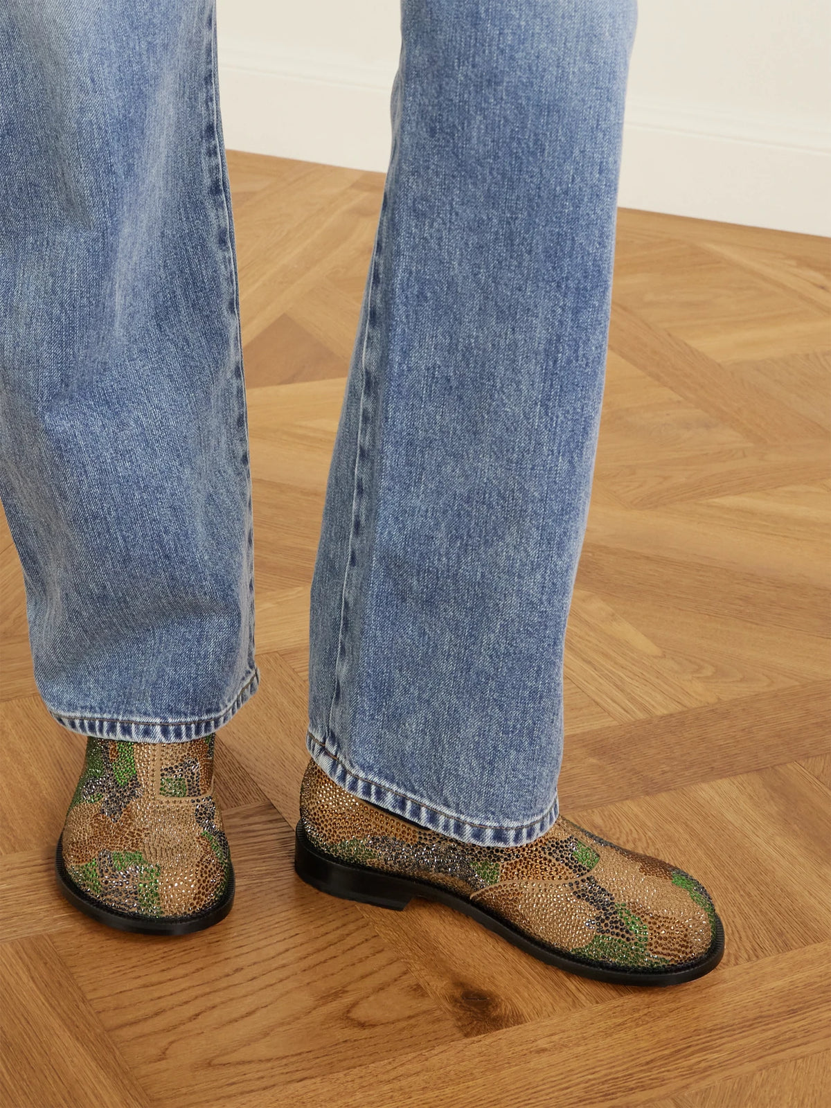 Crystal-embellished Suede Chelsea Boots