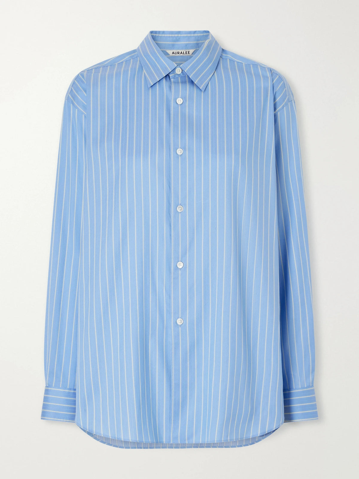 Auralee Striped Cotton And Silk-blend Shirt