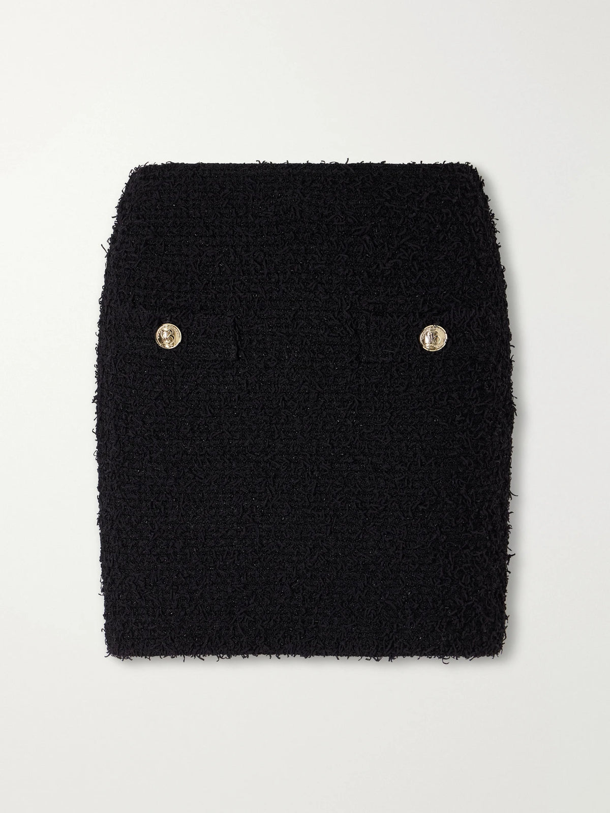Balmain Tweed Embellished Mini Skirt