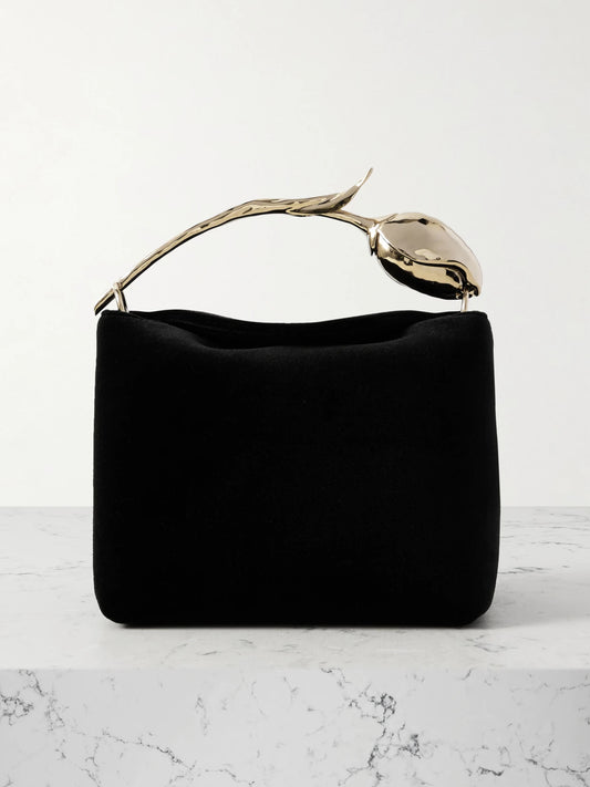 Erdem Bloom Mini Velvet Clutch Bag