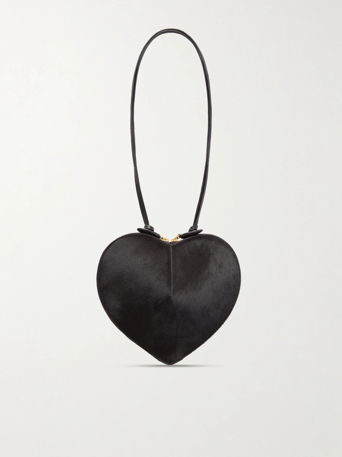Le Coeur Leather-trimmed Calf Hair Shoulder Bag