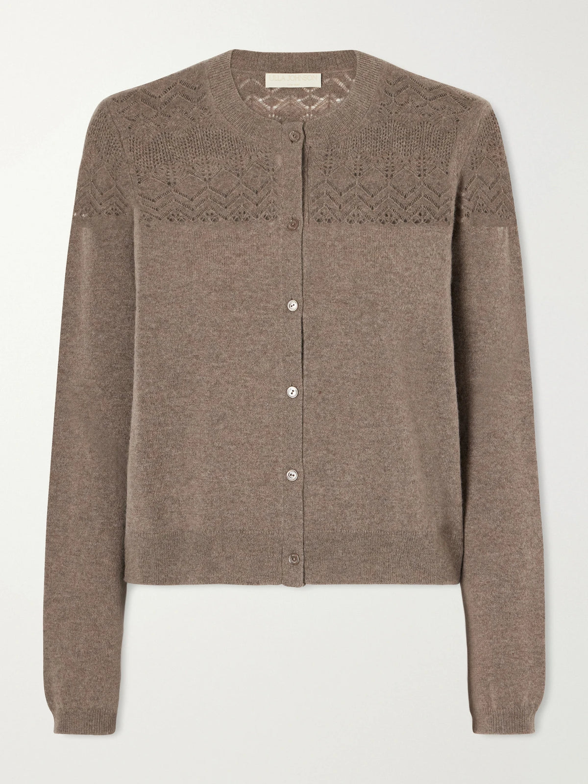 Ulla Johnson Cassia Pointelle-knit Cashmere Cardigan