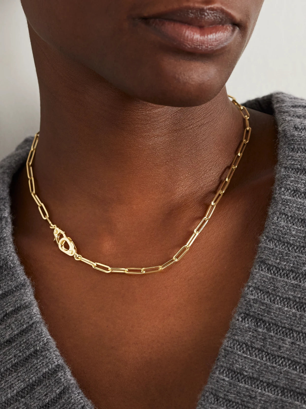 Image of Necklaces. Product name - Sister Hook 18-karat Gold Necklace in Multi colour by brand - FoundRae
