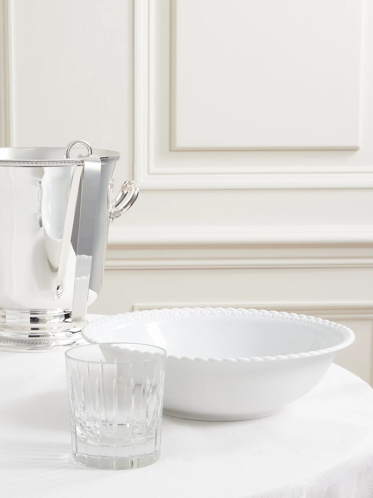 Image of Tableware. Product name - Babylone Porcelain Dish in White colour by brand - Christofle