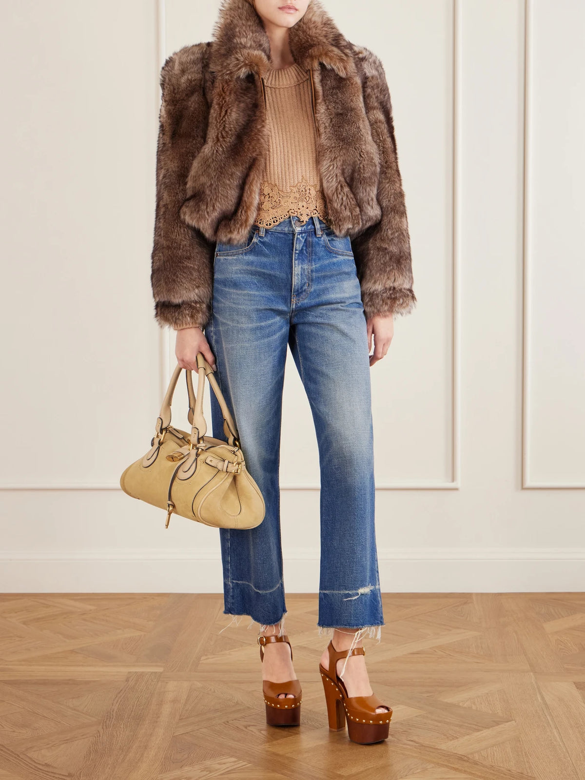 Paddington Suede Shoulder Bag