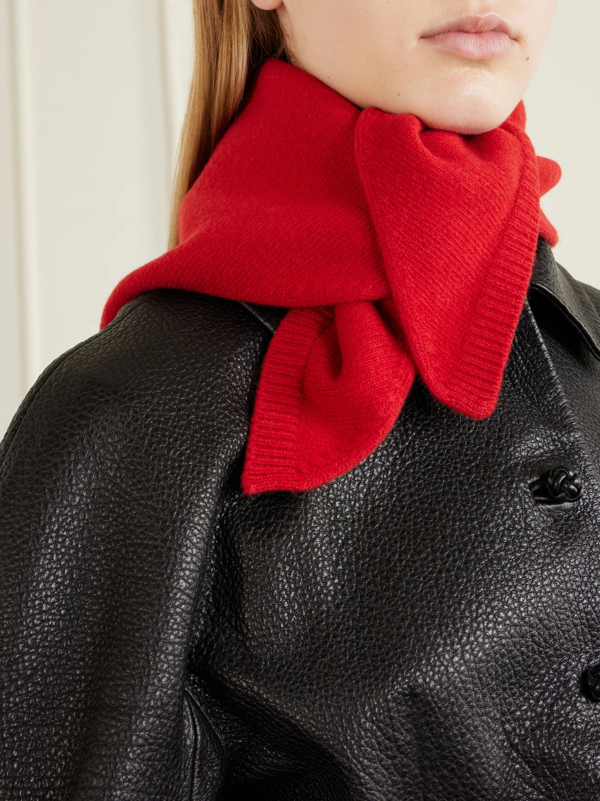 Image of Scarves & Shawls. Product name - Wool-blend Scarf in Red colour by brand - RÓHE