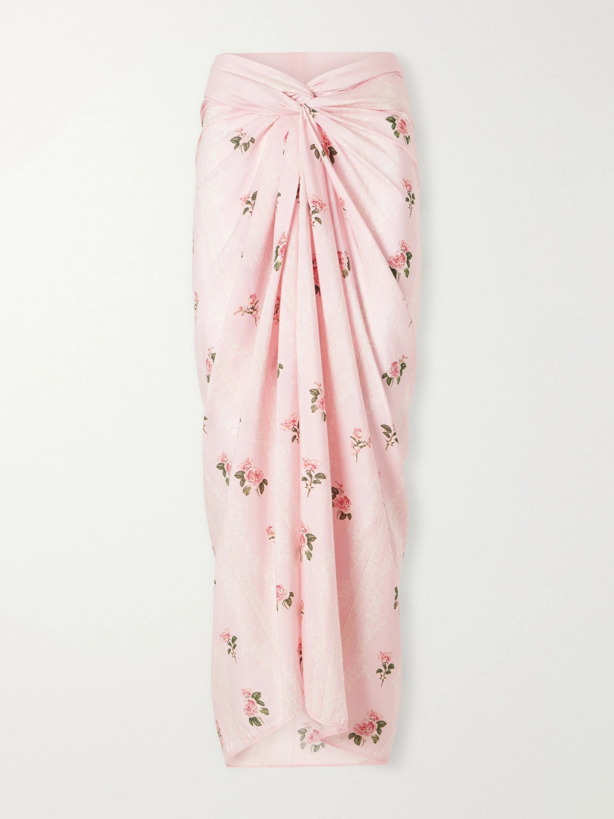 Agua by Agua Bendita Lavanda Floral-print Cotton And Silk-blend Pareo