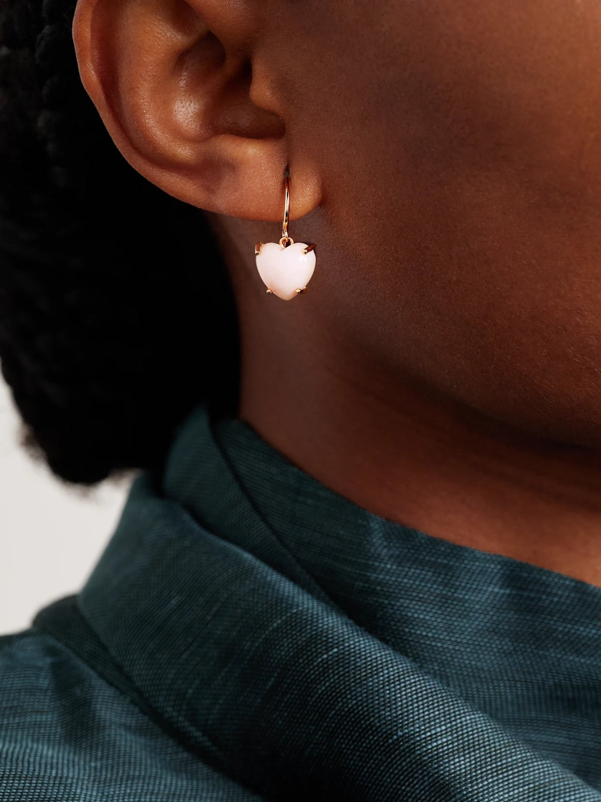 Image of Earrings. Product name - Love 18-karat Rose Gold Opal Earrings in Multi colour by brand - Irene Neuwirth