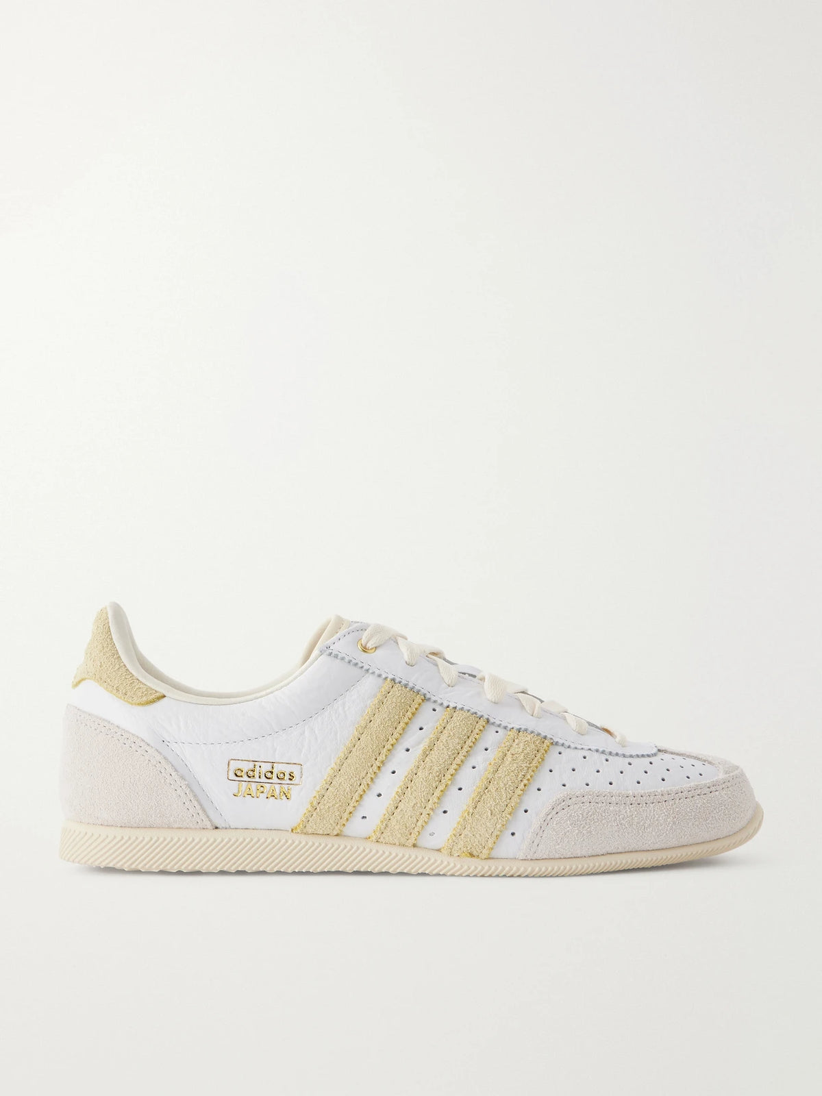 adidas Originals Japan W Suede-trimmed Crinkled-leather Sneakers