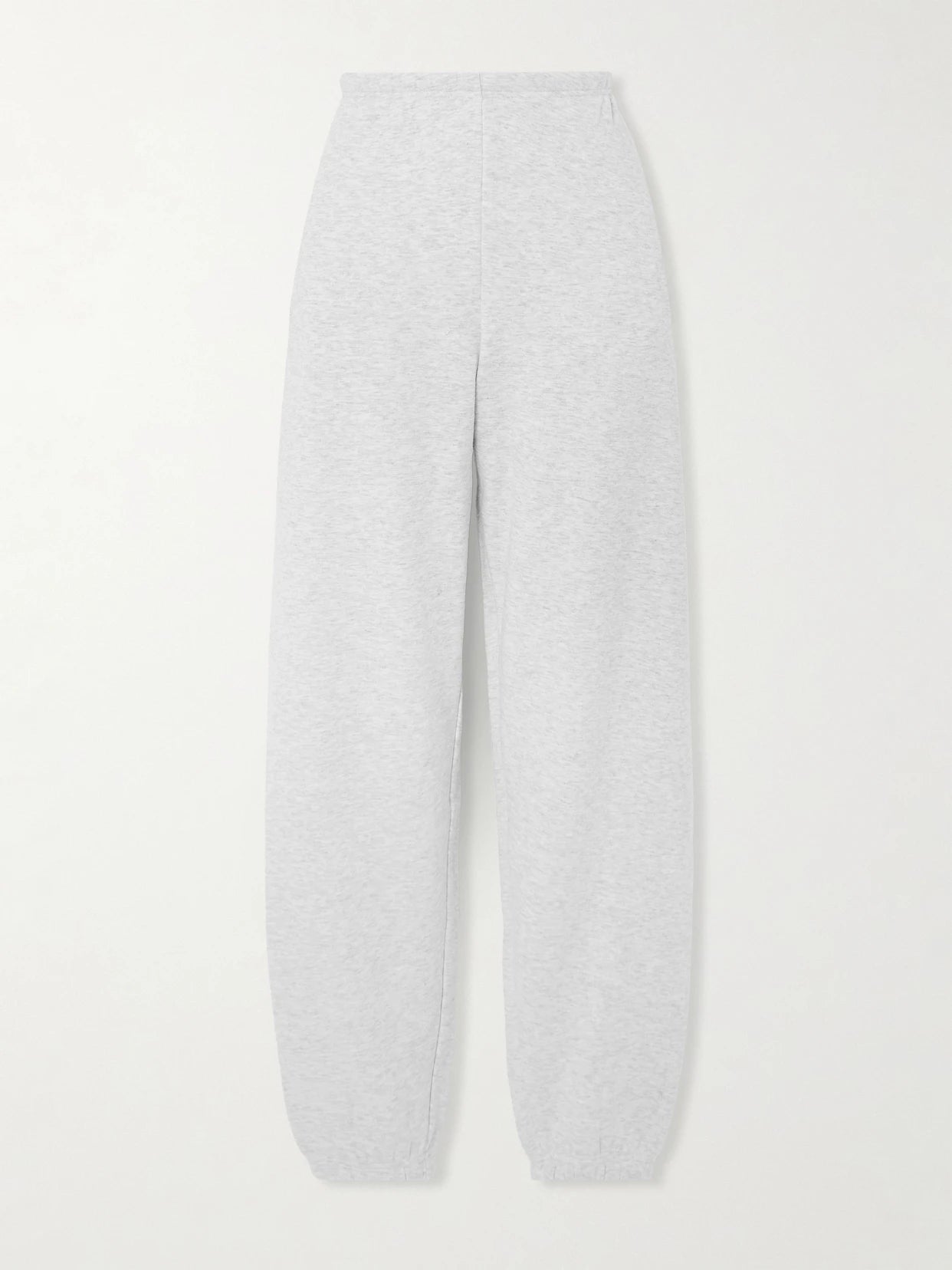 Image of Sleepwear & Loungewear. Product name - Cotton-blend Fleece Track Pants - Light Heather Grey in Light gray colour by brand - SKIMS
