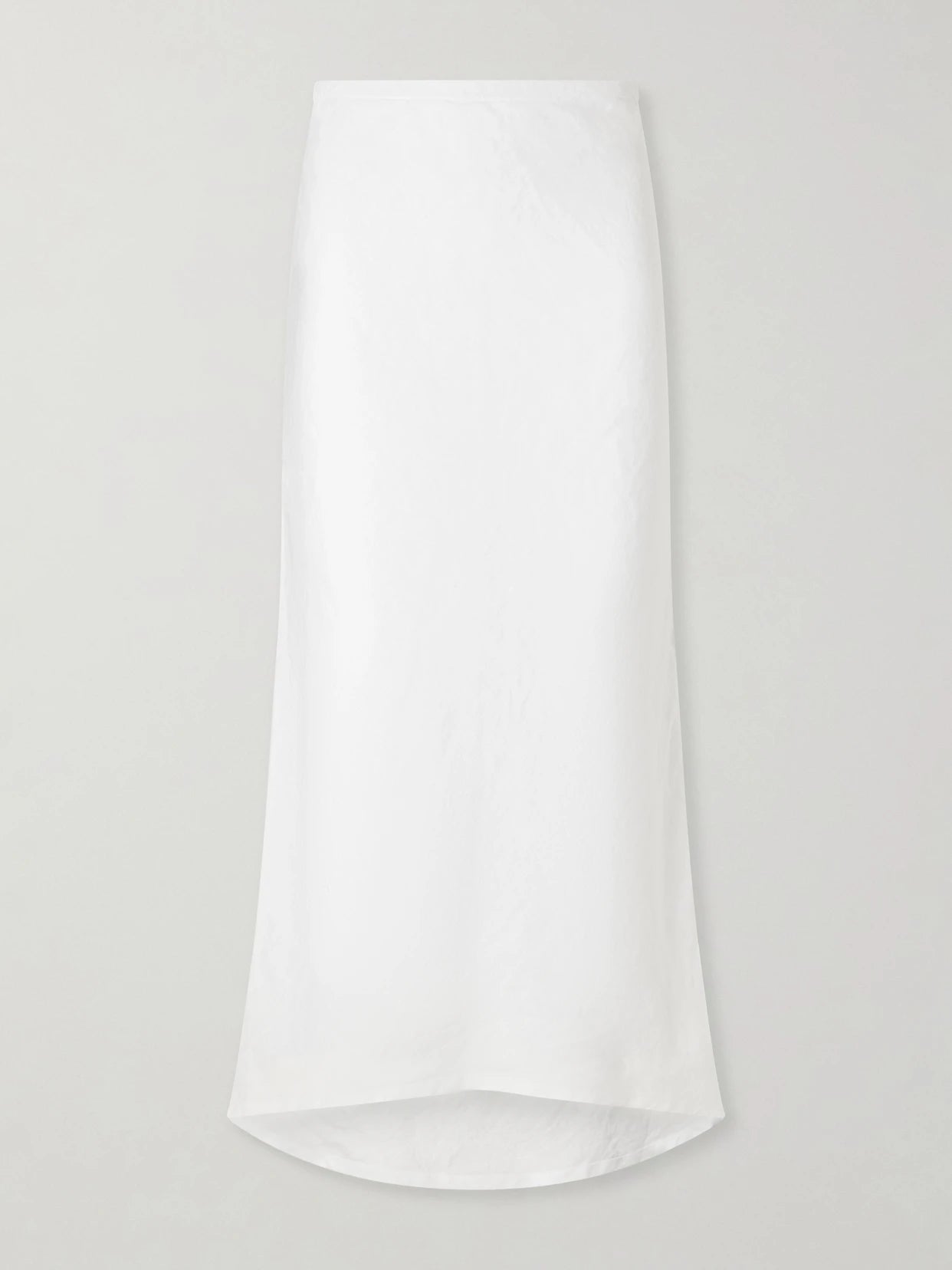 Image of a model wearing Skirts. Product name - Linen-canvas Midi Skirt in White colour by brand - James Perse