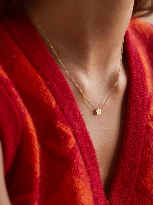 Image of Necklaces. Product name - Mini Daisy 18-karat Gold Diamond Necklace in Multi colour by brand - Jennifer Meyer