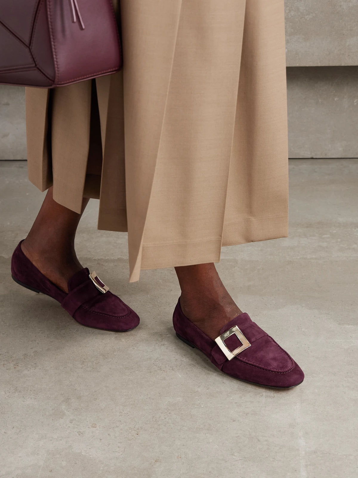 Buckled Suede Loafers