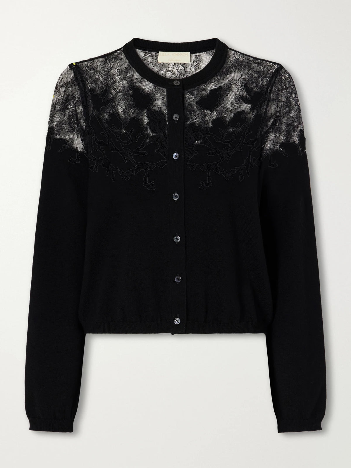 Ulla Johnson Talia Lace-trimmed Merino Wool Cardigan