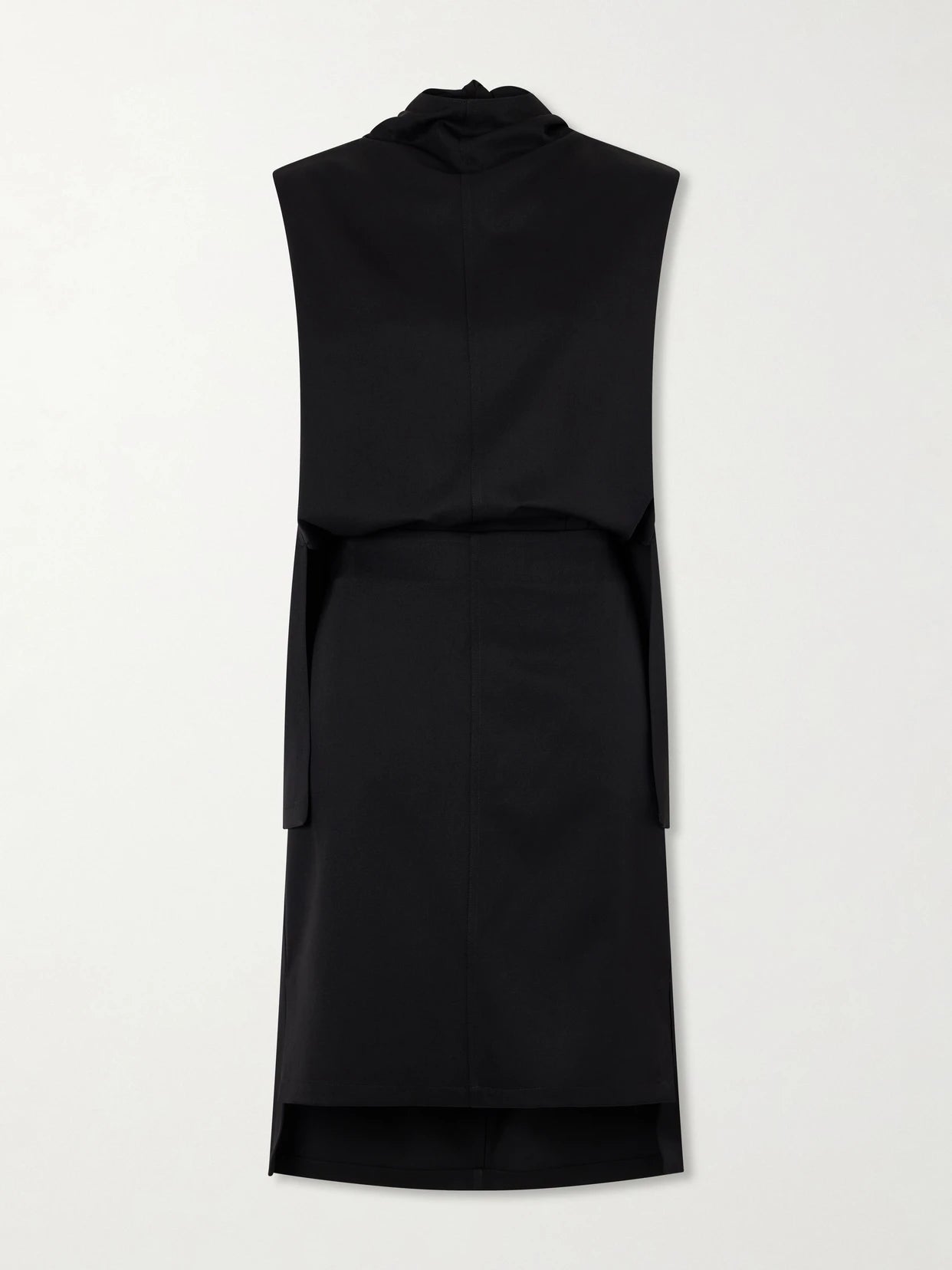 The Noa Gathered Wool-twill Turtleneck Mini Dress