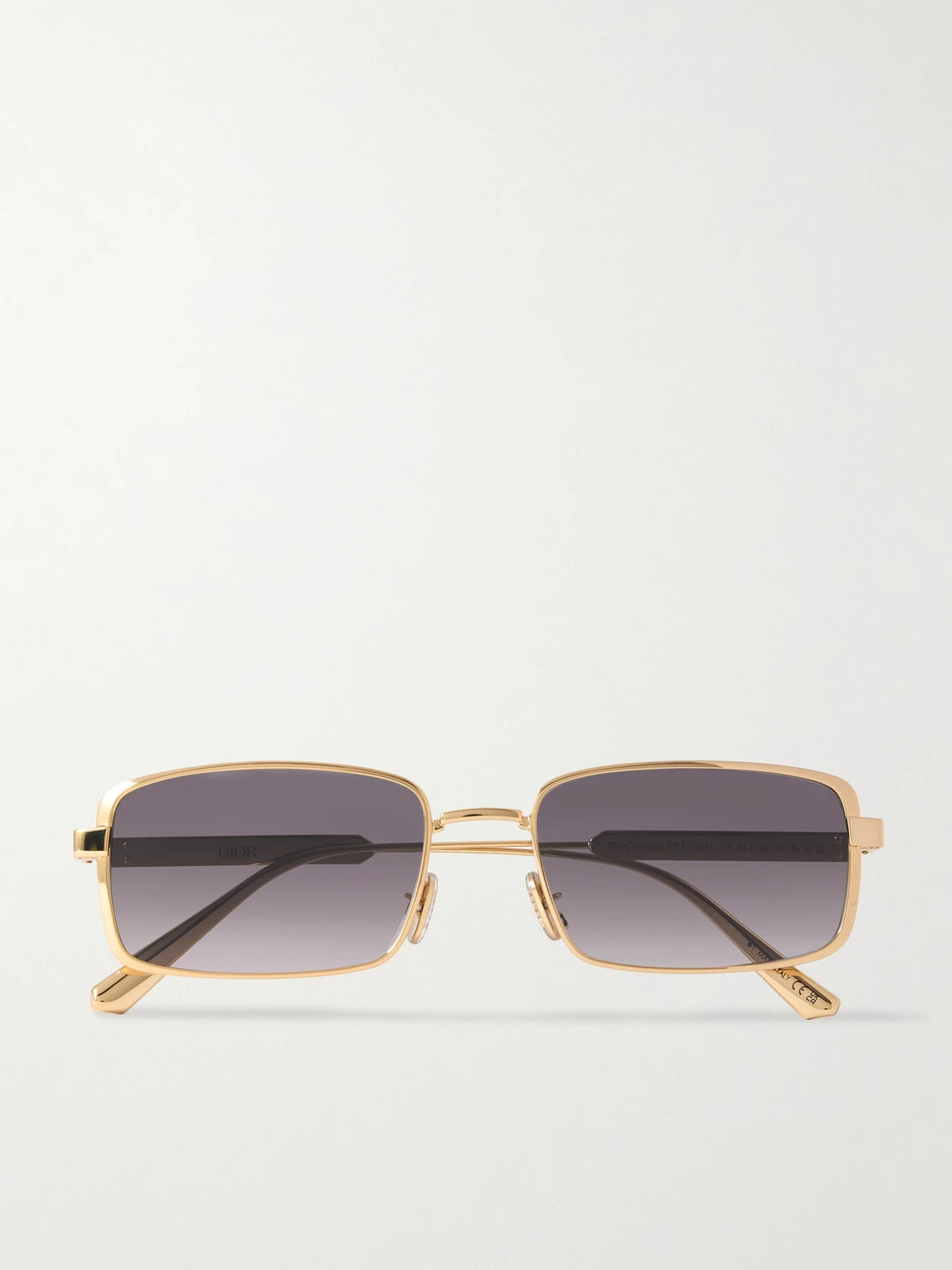 Diorcannage S2u Rectangular-frame Gold-tone Sunglasses