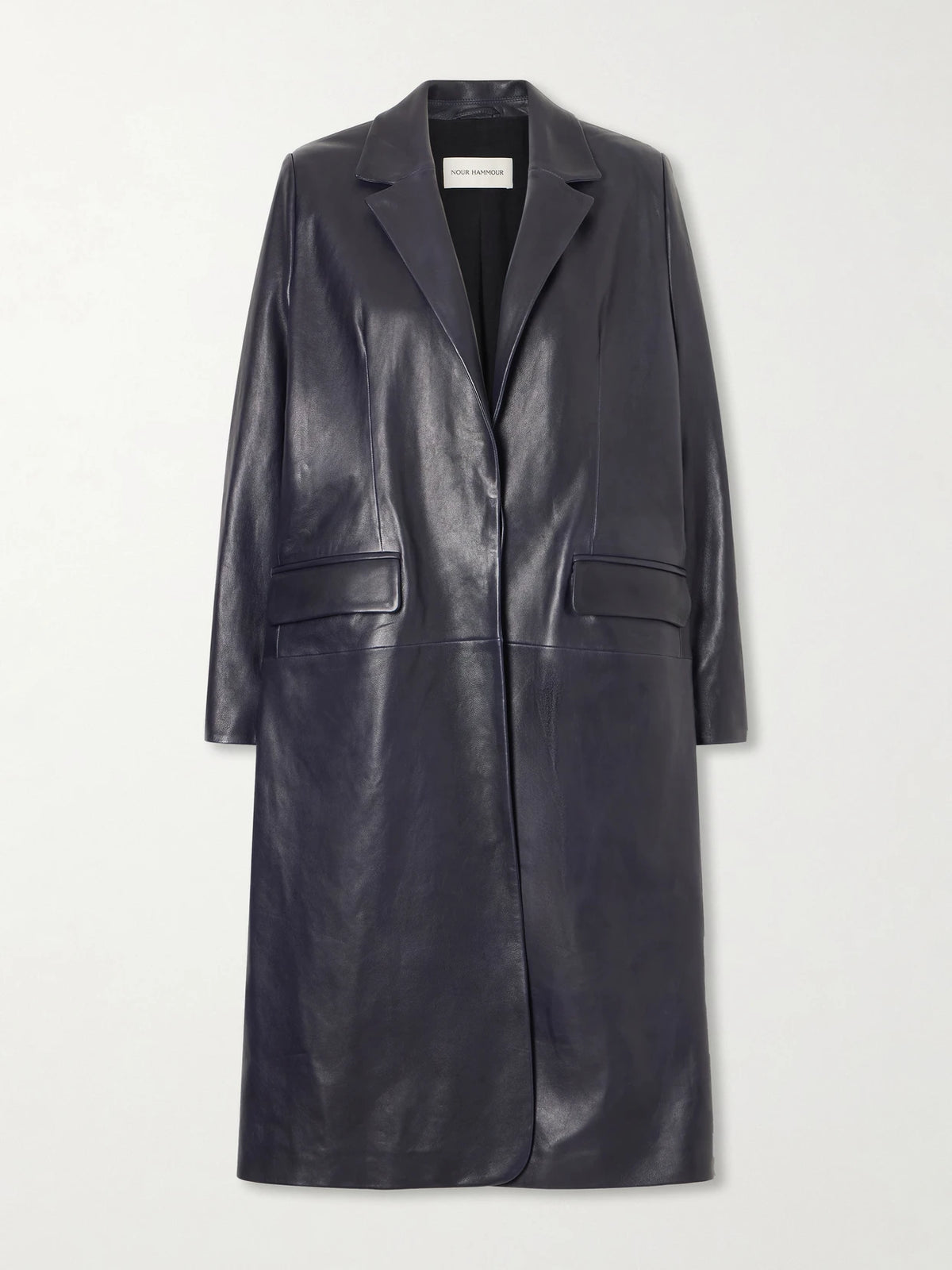 Nour Hammour Isaline Leather Coat