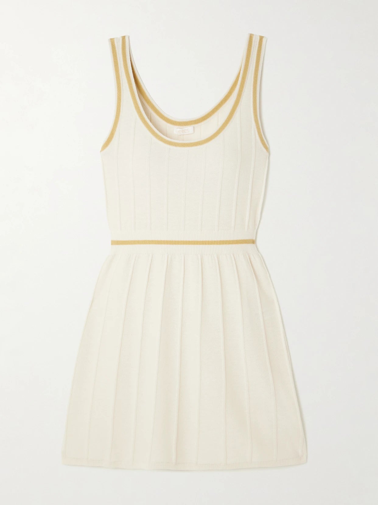 Elite Striped Ribbed Wool And Cashmere-blend Mini Dress