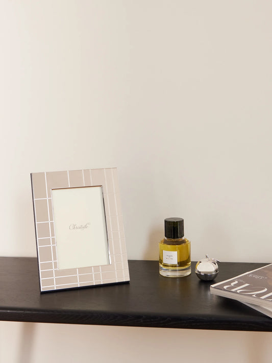 Image of Decor. Product name - Graphik Stainless Steel Frame, 10 X 15cm in Silver colour by brand - Christofle
