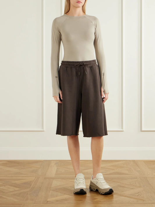 Image of Sleepwear & Loungewear. Product name - + Fka Twigs Studio Long-t Recycled Jersey Top in Beige colour by brand - ON