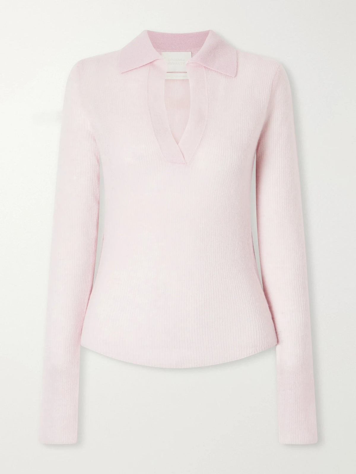 Citizens of Humanity Simone Ribbed Wool And Cashmere-blend Polo Sweater