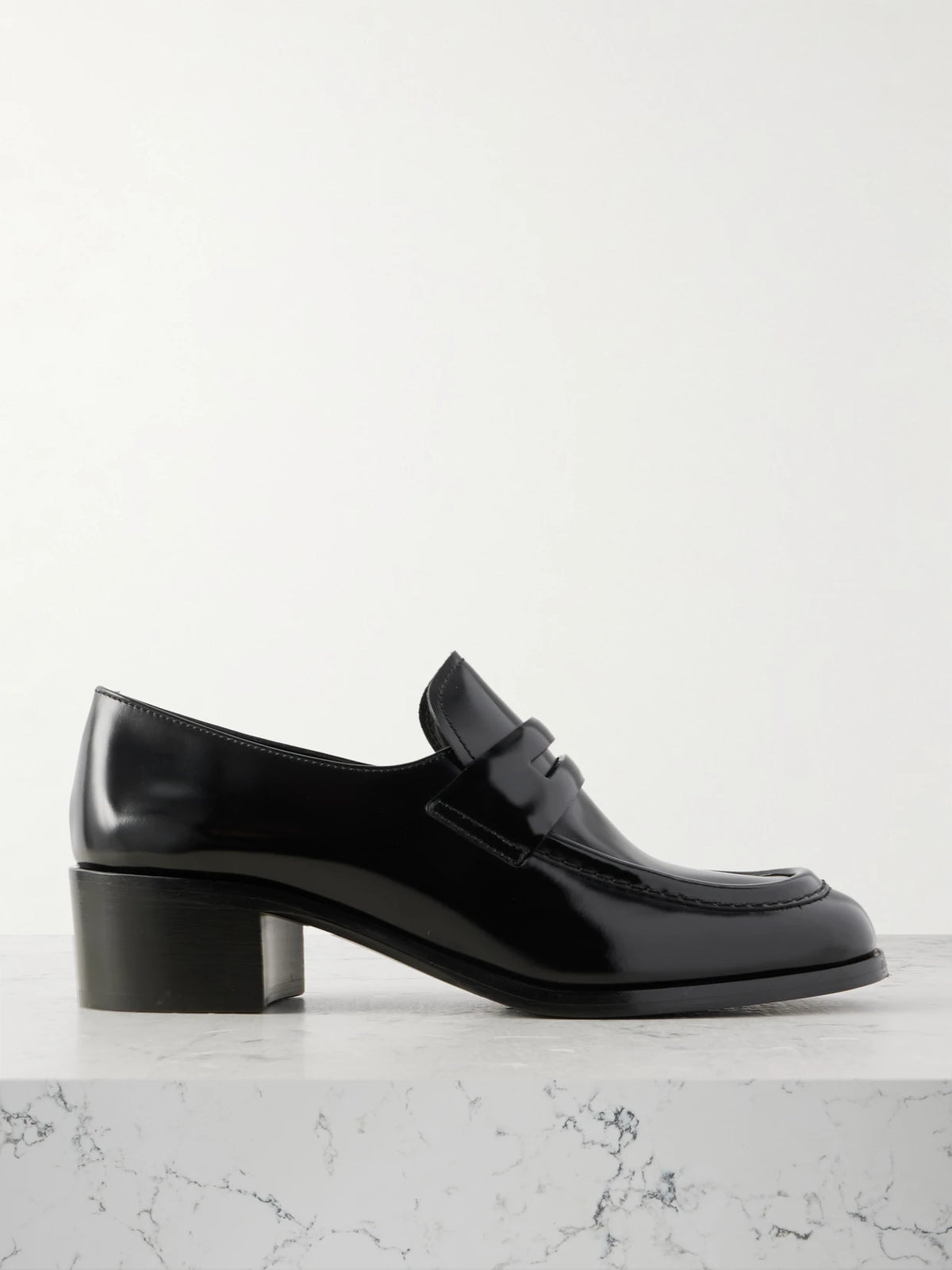 Prudence Glossed-leather Loafers