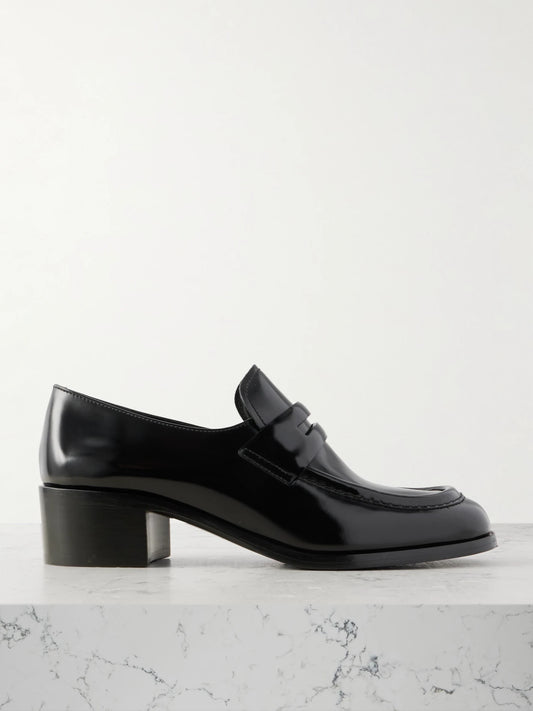 Prudence Glossed-leather Loafers