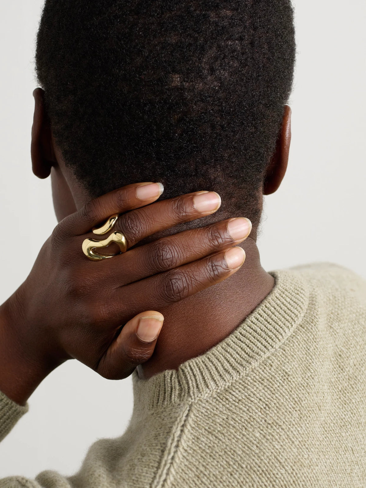 Image of Rings. Product name - Bold Stream Open 18-karat Gold Ring in 6 1/4 colour by brand - Fernando Jorge