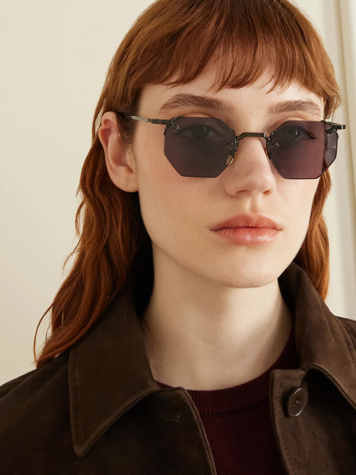 Image of Sunglasses. Product name - El Dorado Octagon-frame Beta Titanium Sunglasses in Black colour by brand - Jacques Marie Mage
