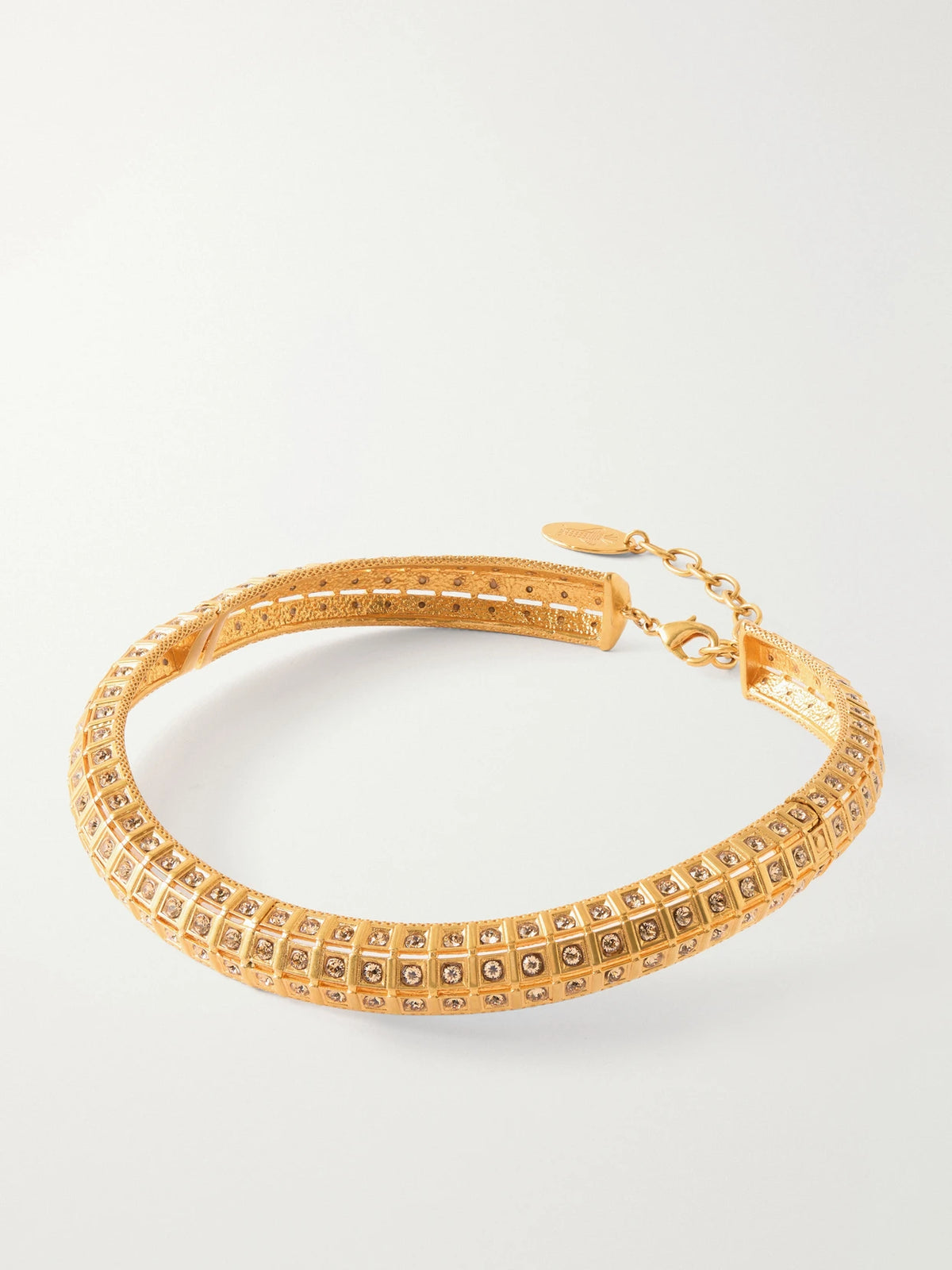 Lobster Vibe Crystal-embellished Gold-plated Necklace