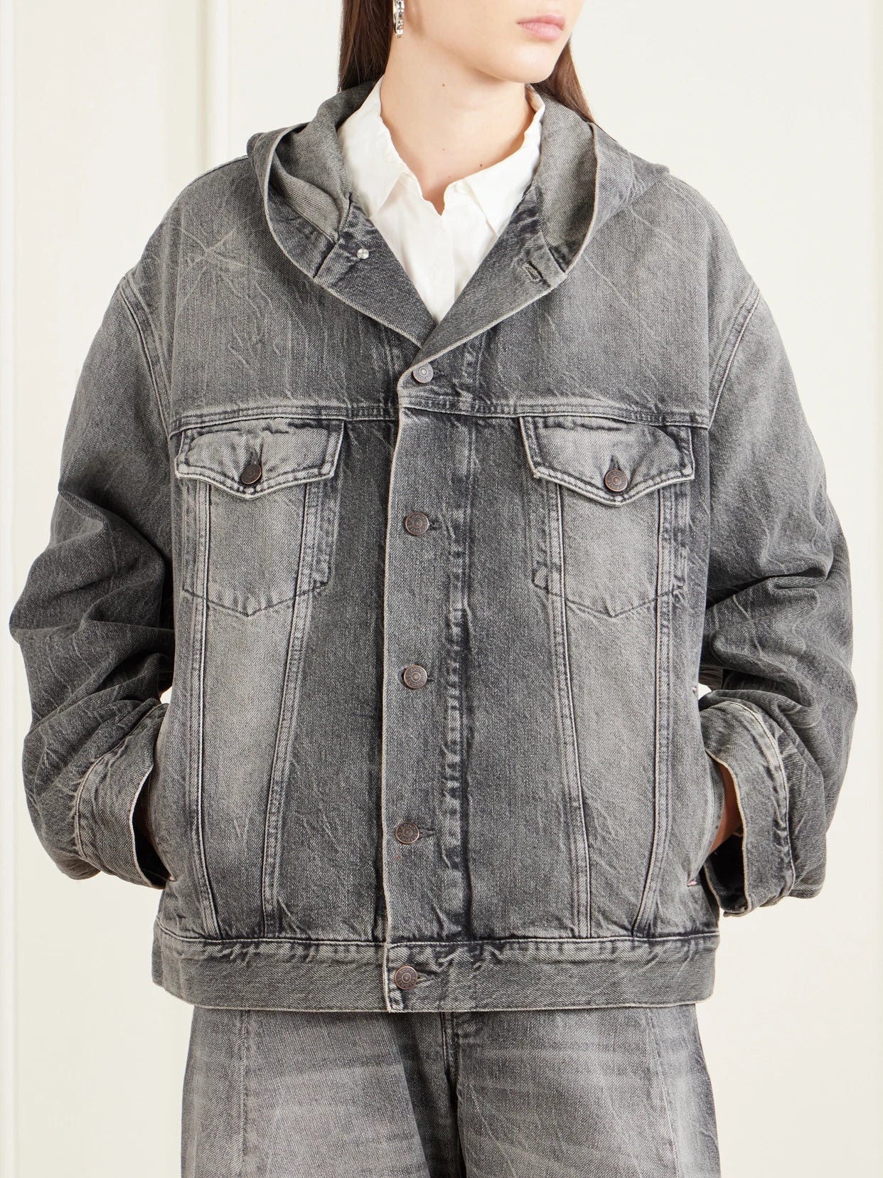 Hooded Denim Jacket