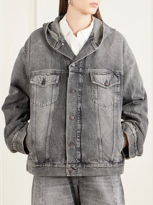 Hooded Denim Jacket