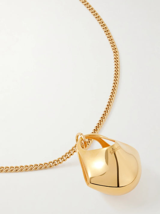 Lotus Small Gold-plated Necklace