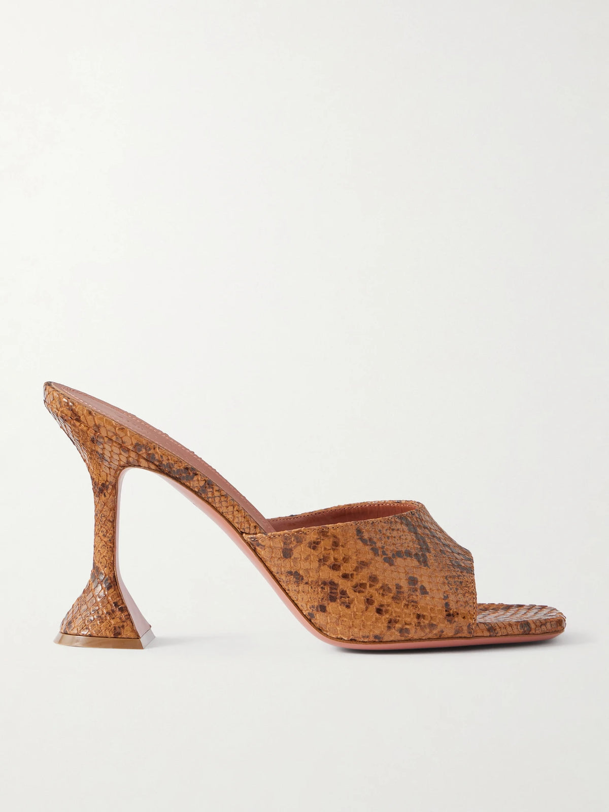 Lupita 95 Snake-effect Leather Mules