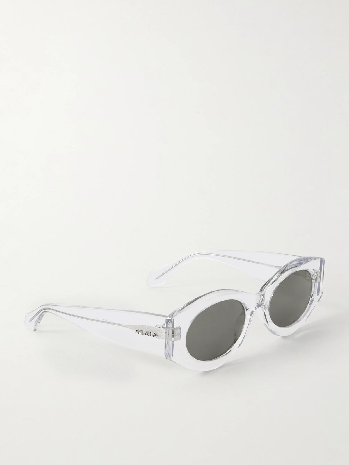 Lettering Round-frame Acetate Sunglasses