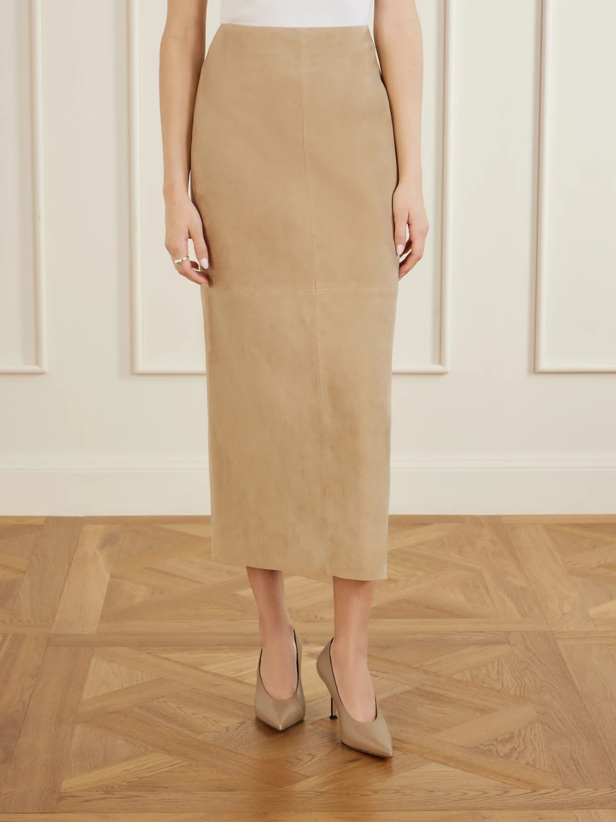 Selly Suede Midi Skirt