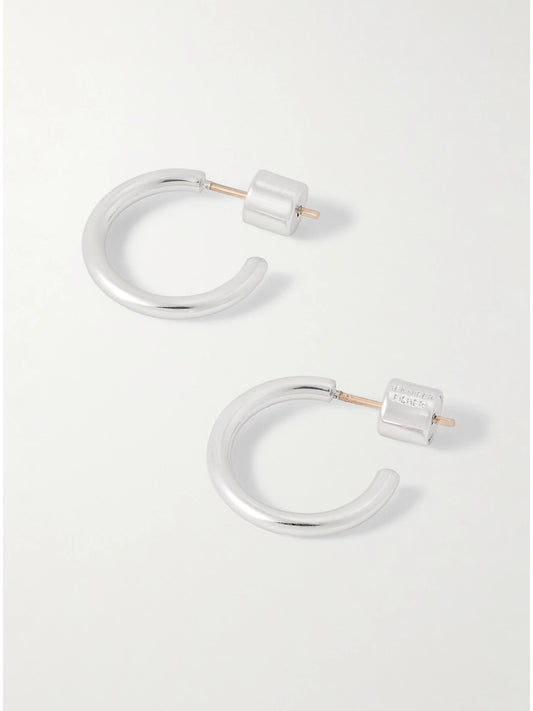 Thread Huggies Silver-plated Hoop Earrings